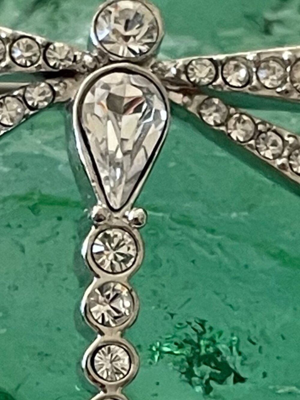 Vintage Rhinestone Dragonfly Brooch - Picture 4 of 4